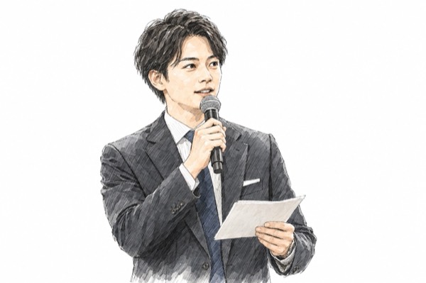 式典・ビジネス向けの司会者のイメージイラスト