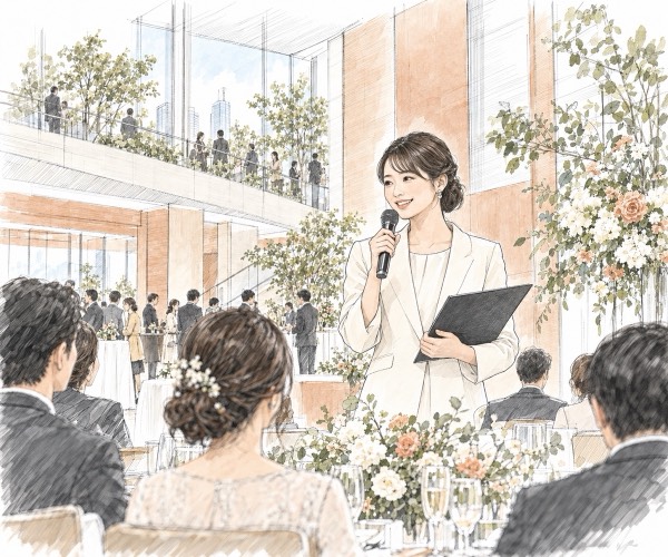 結婚式・パーティー向けの司会者のイメージイラスト